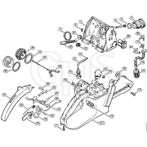 Genuine Stihl MS640 / J - Tank housing