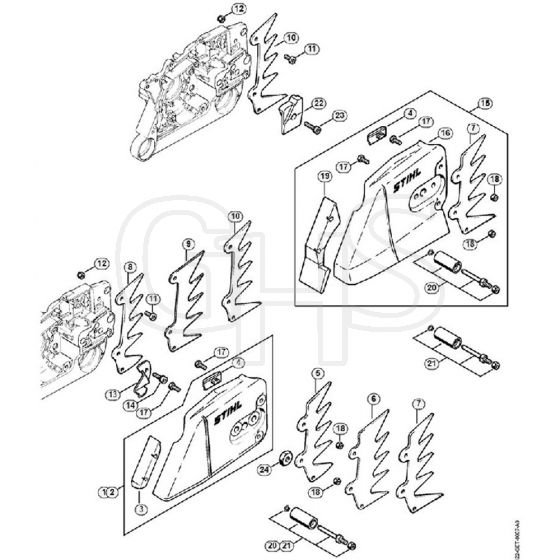 Genuine Stihl MS650 / F - Chain sprocket cover