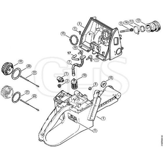 Genuine Stihl MS650 / J - Tank housing