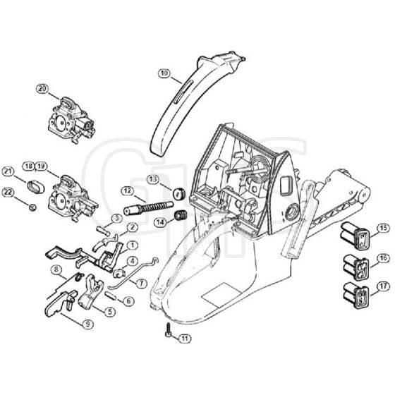 Genuine Stihl MS650 / K - Throttle control