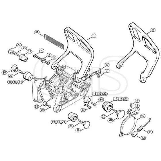 Genuine Stihl MS650 Magnum / E - AV system | GHS