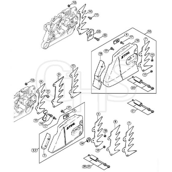 Genuine Stihl MS650 Magnum / F - Chain sprocket cover