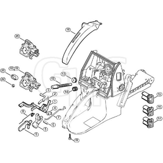 Genuine Stihl MS650 Magnum / K - Throttle control