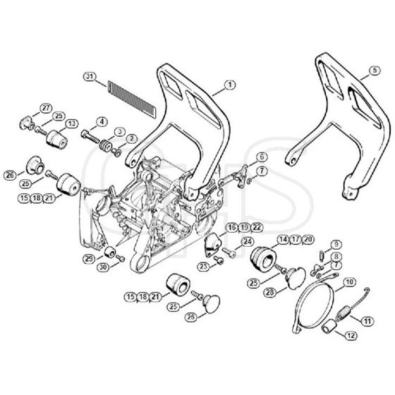 Genuine Stihl MS660 / F - AV system