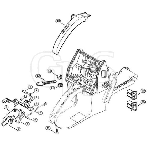 Genuine Stihl MS660 Magnum / M - Throttle control