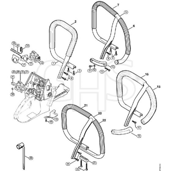 Genuine Stihl MS660 Magnum / N - Handlebar