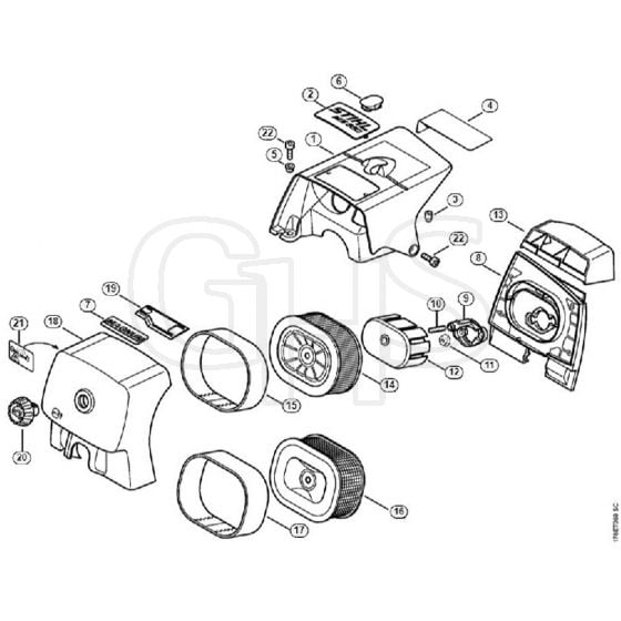 Genuine Stihl MS660 / S - Shroud, Air filter