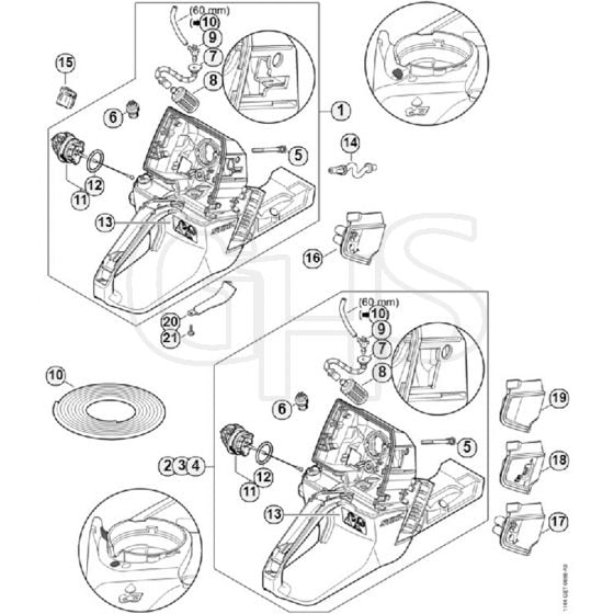 Genuine Stihl MS661 C-M / J - Tank housing