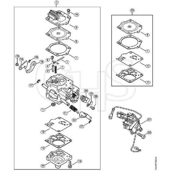 Genuine Stihl MS661 C-M / O - Carburetor WJ-140