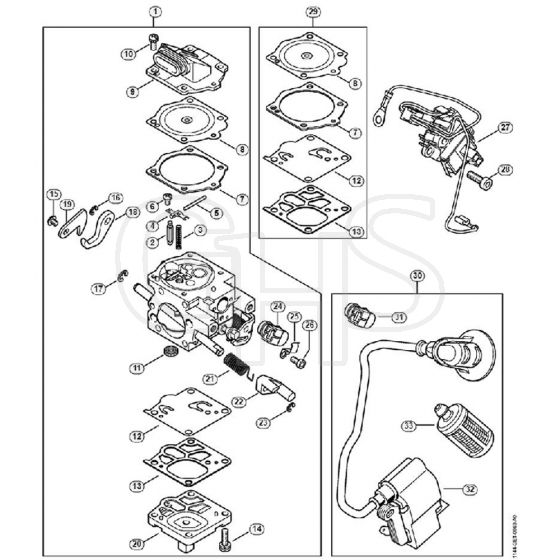 Genuine Stihl MS661 C-M / P - Carburettor WJ-143