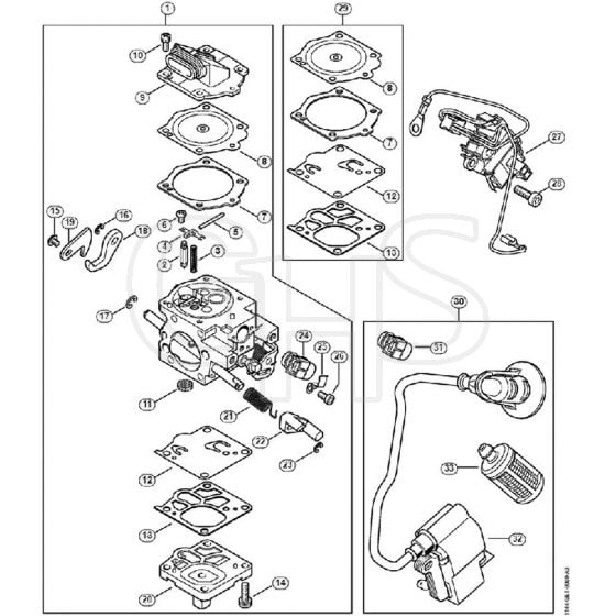 Genuine Stihl MS661 C-M / Q - Carburetor WJ-134