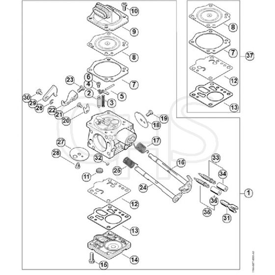 Genuine Stihl MS661 / M - Carburetor 1144/02