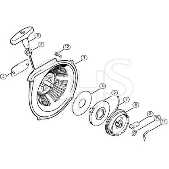 Genuine Stihl MS720 / C - Rewind starter