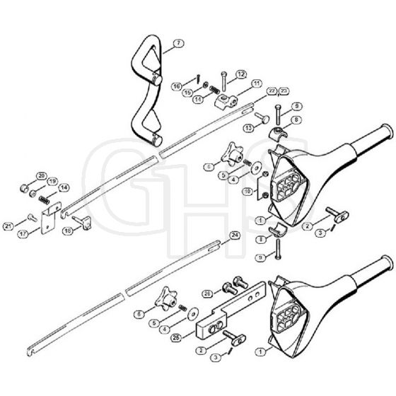 Genuine Stihl MS720 / L - Helper's handle, Chain scabbard