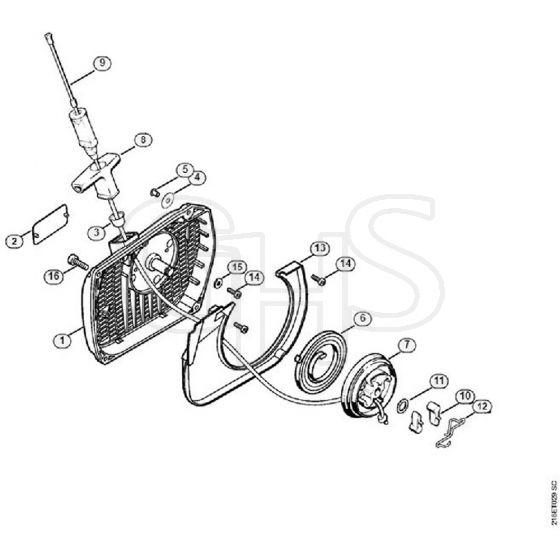 Genuine Stihl MS880 / H - Rewind starter