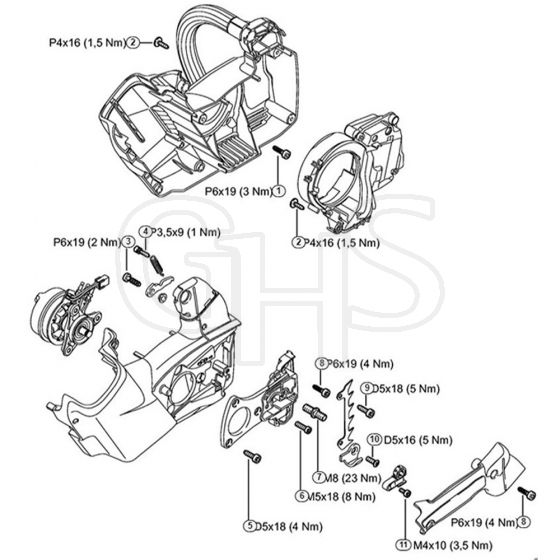 Genuine Stihl MSA160 T / G - Tightening torques