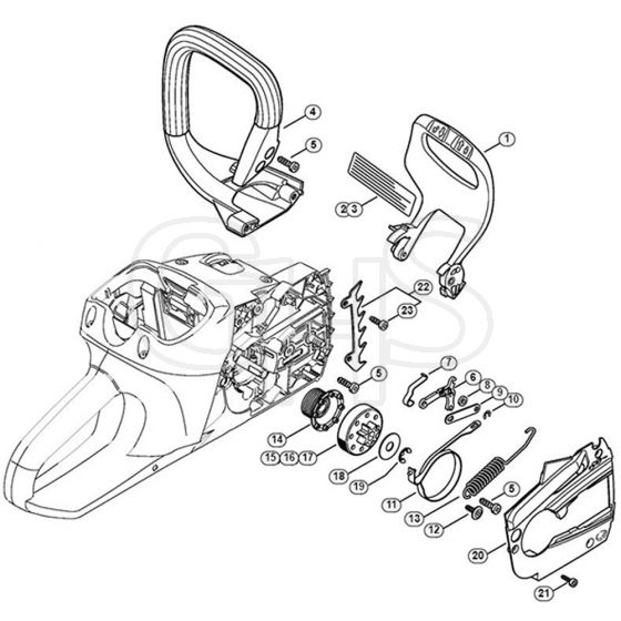 Genuine Stihl MSA200 C-BQ / C - Hand guard, Chain brake