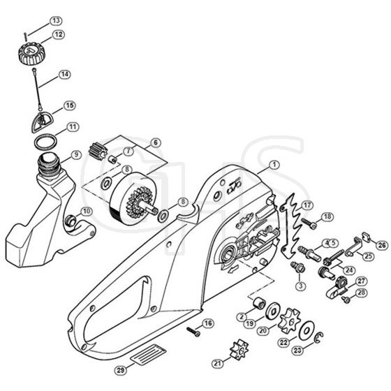 Genuine Stihl MSE141 C-Q / C - Handle housing