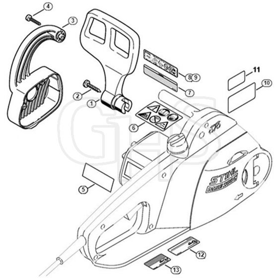 Genuine Stihl MSE160 C-BQ / E - Hand guard