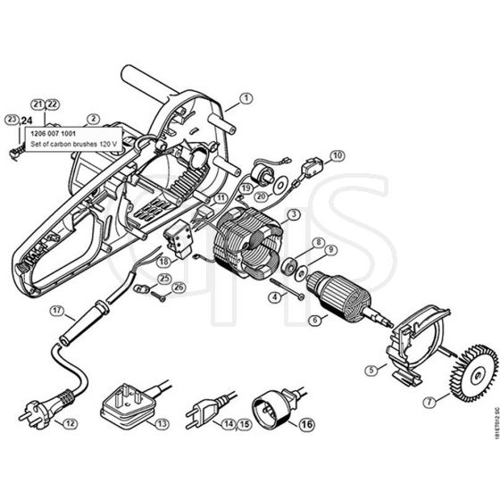 Genuine Stihl MSE180 C-BQ / A - Electric motor MSE 180 C