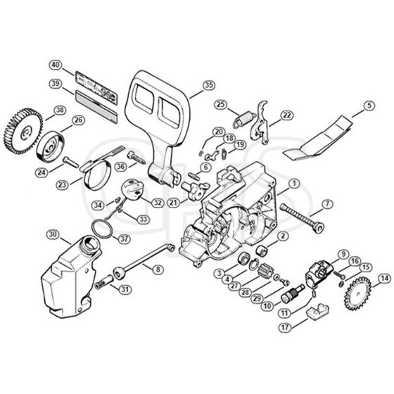 Genuine Stihl MSE220 / C - Gear housing, Oil pump