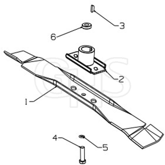 Masport Mulcher AL - 567969 - Sept 2012  >7660679 - 460mm Mulcher Blade Assembly