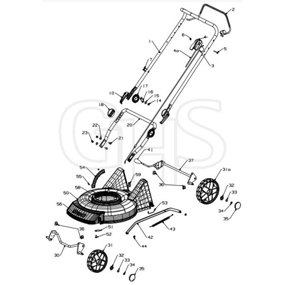 Masport Mulcher AL - 567969 - Sept 2012  >7660679 - Main Assembly