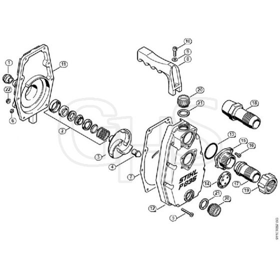 Genuine Stihl P835 / N - Pump housing P 835