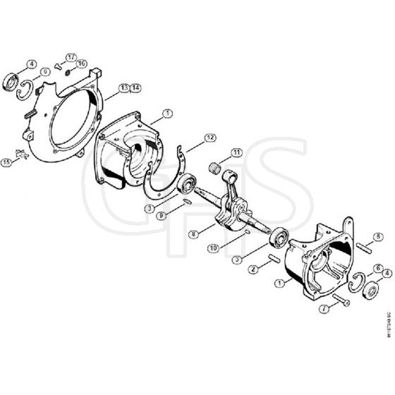 Genuine Stihl P840 / A - Crankcase