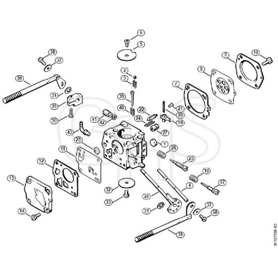 Genuine Stihl P840 / L - Carburetor HS-268  3 40 674 740