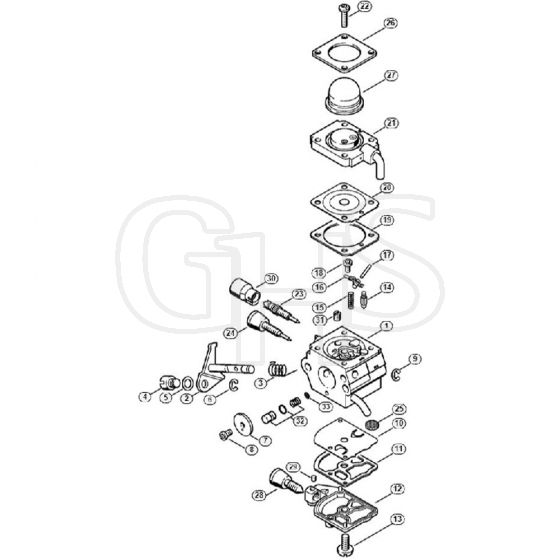 Genuine Stihl PC70 / J - Carburetor C1Q-S157 (41.2017)