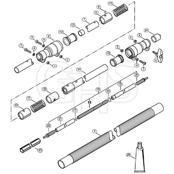 Genuine Stihl PC75 / O - Drive tube assembly PC 75