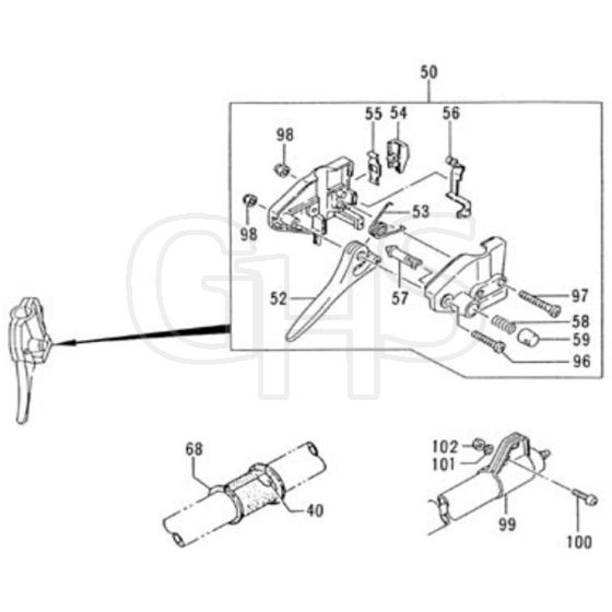 Tanaka PM-32 - Throttle Lever