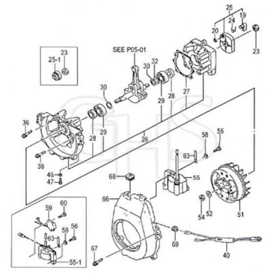 Tanaka PM-45 - Crankcase