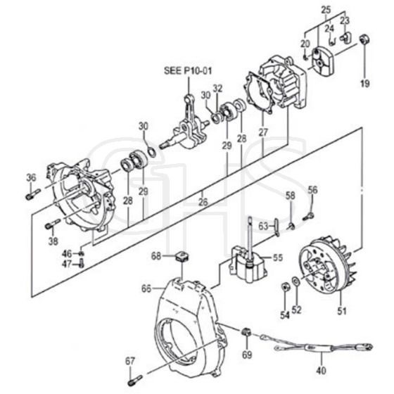 Tanaka PM-55 - Crankcase