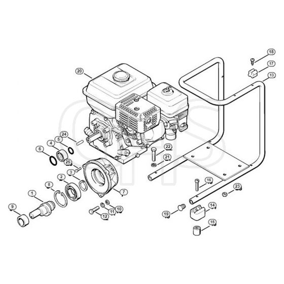 Genuine Stihl RB220 K / F - Drive shaft, Support frame RB 220 K