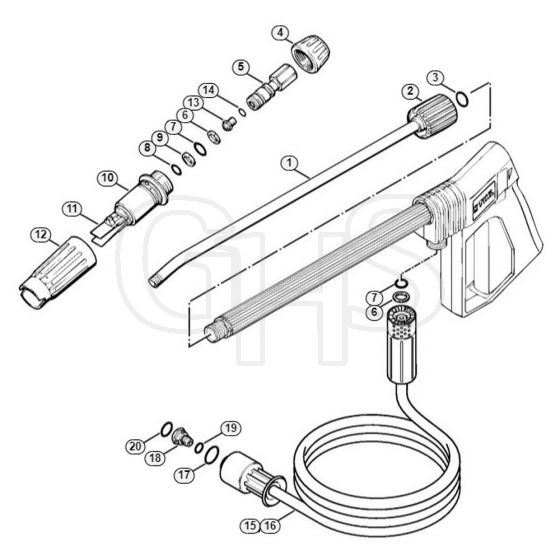 Genuine Stihl RB300 K / G - Spray lance/wand