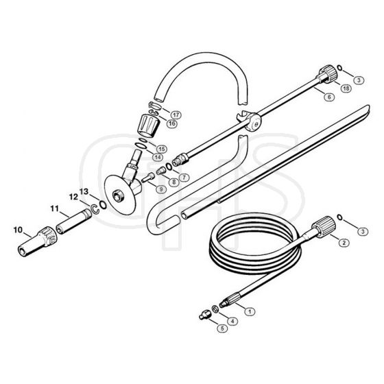 Genuine Stihl RB300 K / H - Pipe cleaning kit, Wet sand jet-stream kit