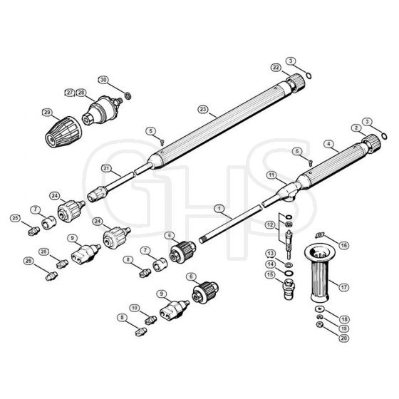 Genuine Stihl RB400 K / L - Spray lance/wand