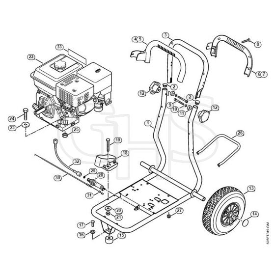 Genuine Stihl RB402 / A - Chassis