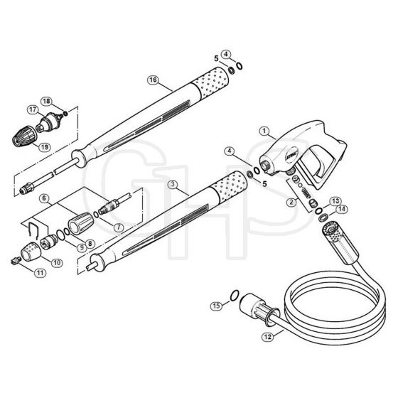 Genuine Stihl RB402 / M - Spray gun, Spray lance/wand