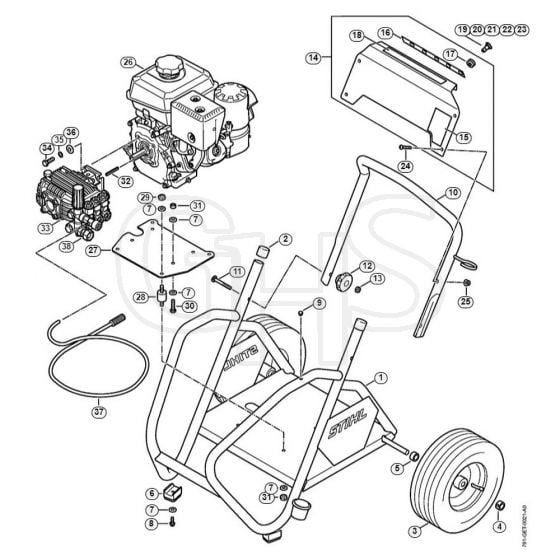 Genuine Stihl RB600 / A - Chassis