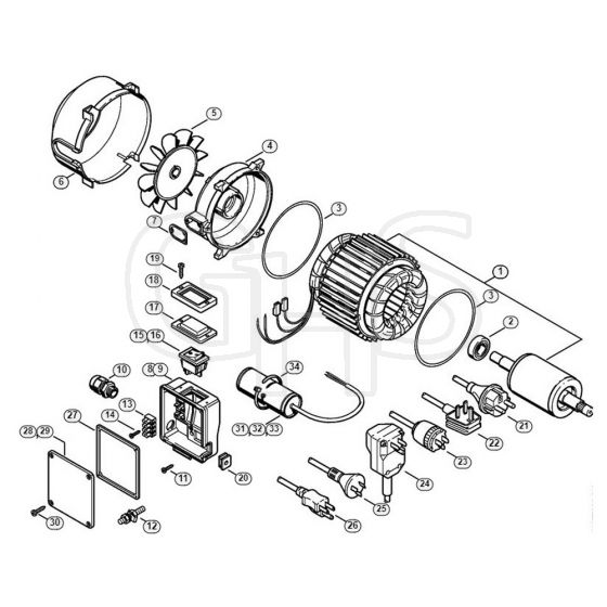 Genuine Stihl RE104_K / A - Electric motor