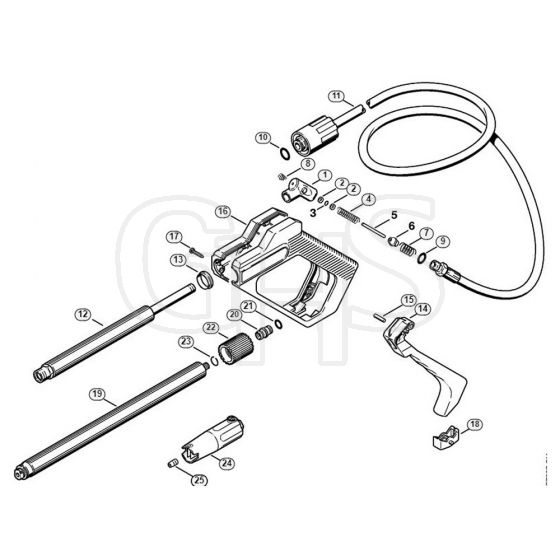 Genuine Stihl RE104_K / E - Spray gun, Spray lance/wand