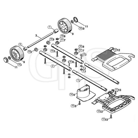 Genuine Stihl RE104 KM / G - Chassis