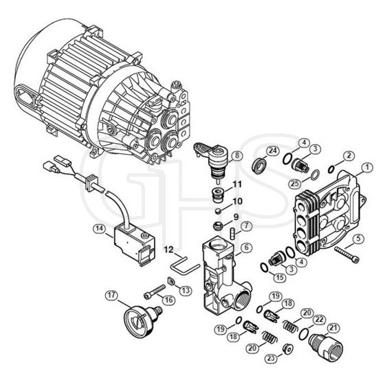 Genuine Stihl RE106 KM / C - Regulation valve block