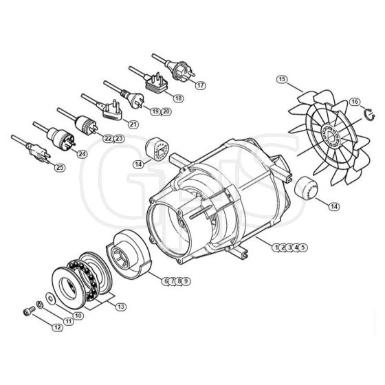 Genuine Stihl RE108 / A - Electric motor, Connecting cable