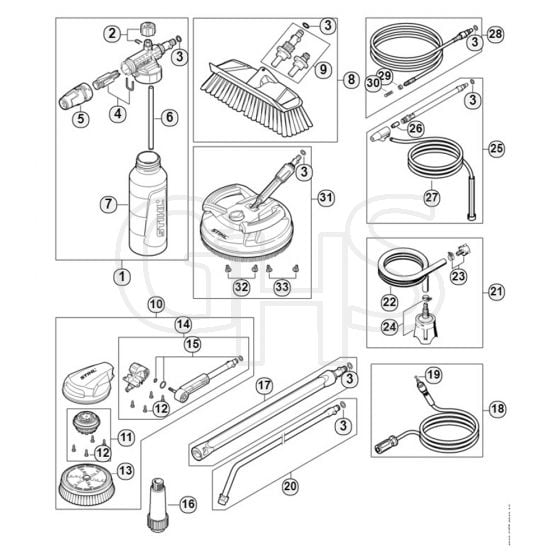 Genuine Stihl RE109 / F - Spray gun, Spray lance/wand