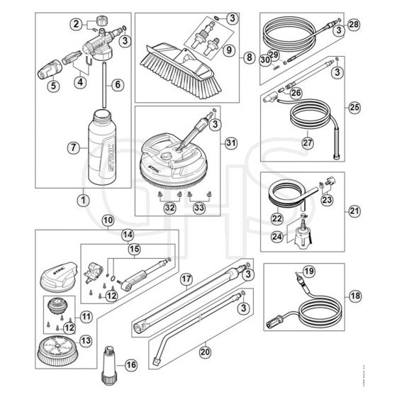 Genuine Stihl RE109 / G - Accessories RE 90 - 130 PLUS