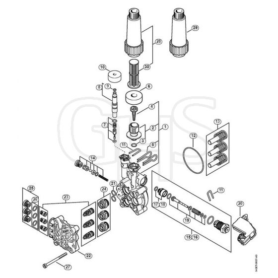 Genuine Stihl RE110 / D - Pump, valve block